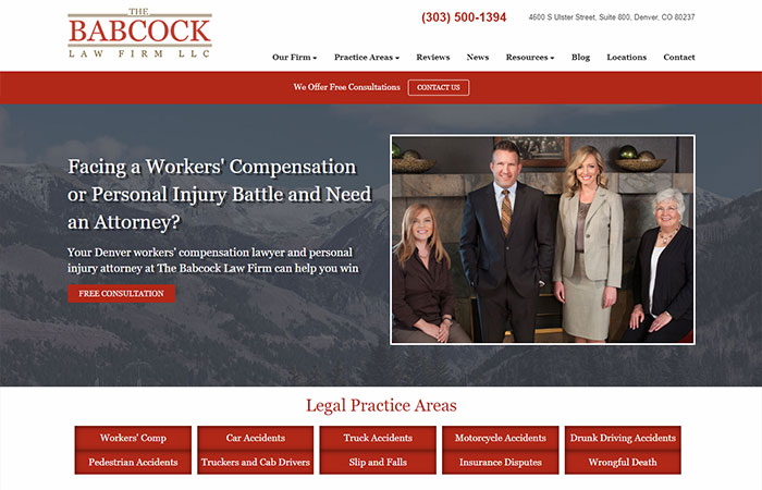 The Babcock Law Firm website